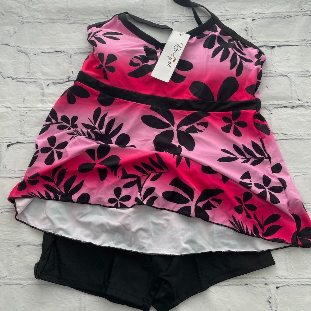 Rosegal Flora Print Tankini Set